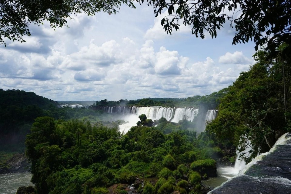 A close-up view of the ferocious power of Iguazú Falls